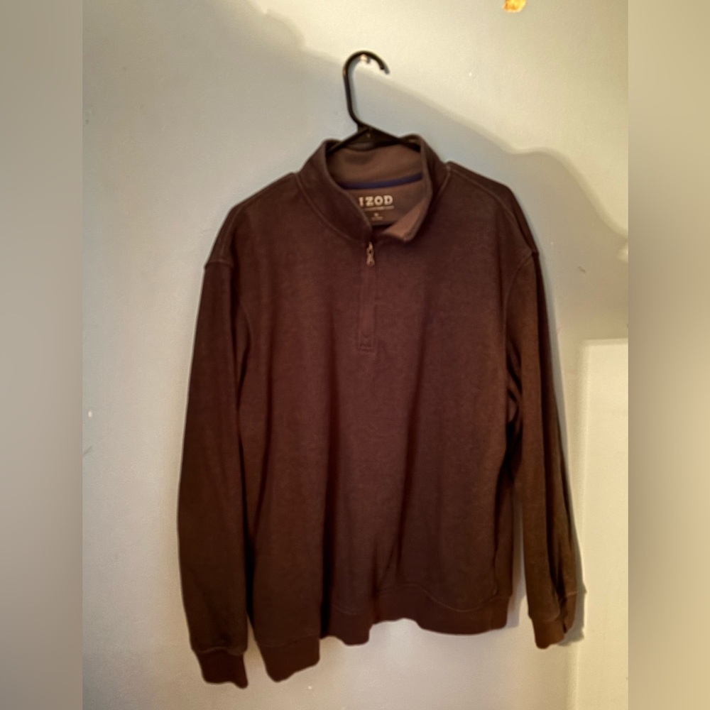 Izod Dark Gray Quarter-Zip Pullover